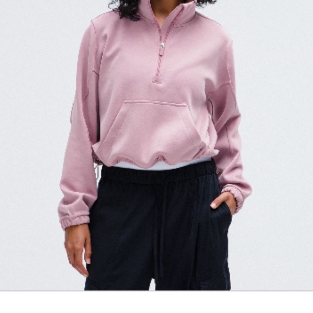 lululemon athletica Pink Quarter-Zip Pullover Sweatshirt